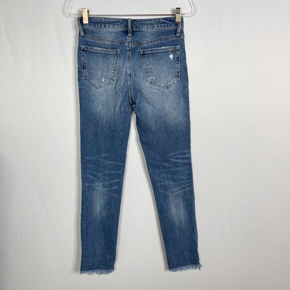 Special A Juniors Size 3 Skinny Jeans Raw Fray Hem Cotton Stretch Distressed - Picture 2 of 11